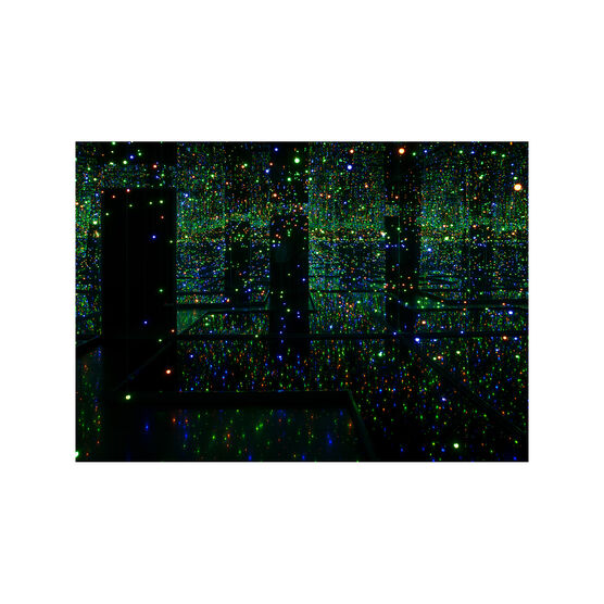 Kusama Green lit Infinity Mirror Room postcard front image
